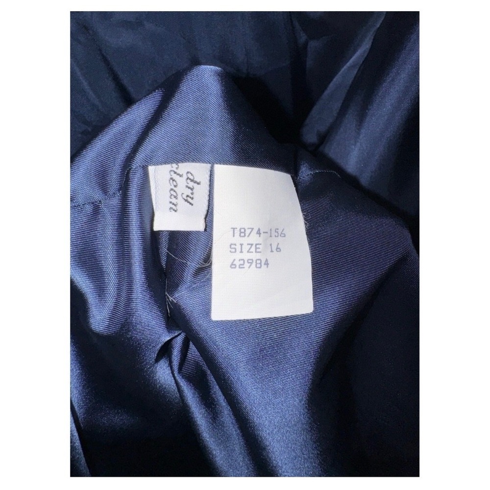 Pendleton VTG 60's Wool Overcoat Womens‎ 16 Indigo Blue Double Breasted USA T874 - Picture 4 of 16